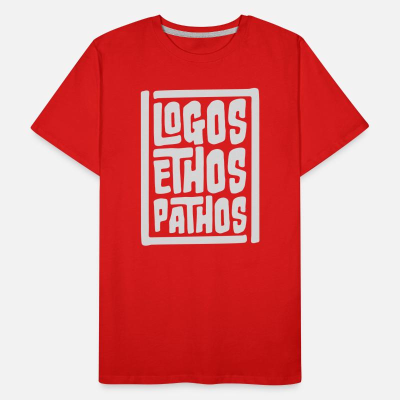 Logos Ethos Pathos Rhetoric Philosophy Student Men's Premium Organic T-Shirt
