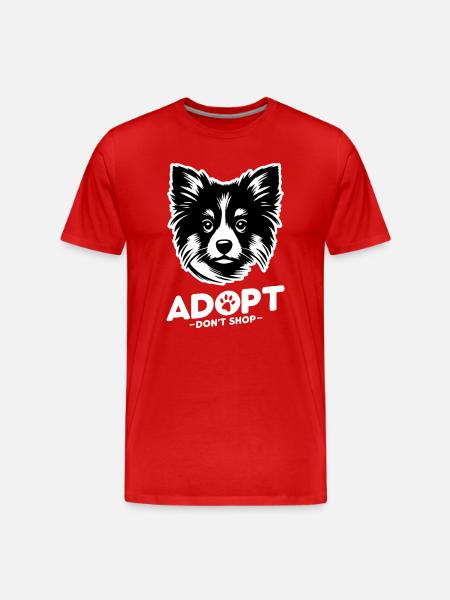 Adopt don't shop 3 (dark) - Men's Premium Organic T-Shirt - red