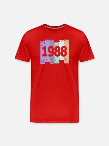 1988 - T-shirt bio Premium Homme - rouge