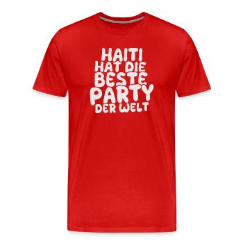 Haiti as a holiday destination - Men's Premium Organic T-Shirt - red - Front - Damien (186cm)