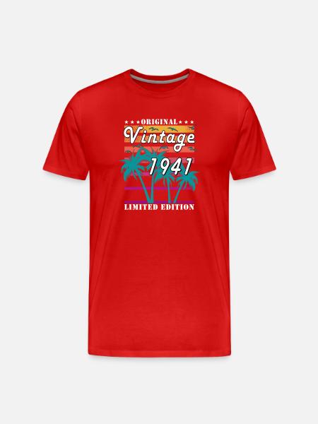 Born in 1941 - Men's Premium Organic T-Shirt - red
