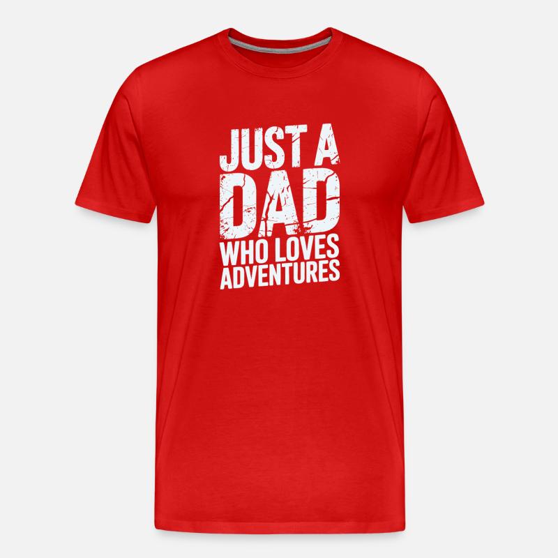 Vater der Abenteuer - Männer Premium Bio T-Shirt - Rot