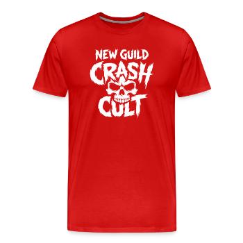 New Guild Crash Cut Skull - Männer Premium Bio T-Shirt - Rot - Vorne - Damien (186cm)