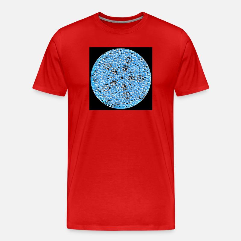 Blauer Kieselmosaikkreis - Männer Premium Bio T-Shirt - Rot
