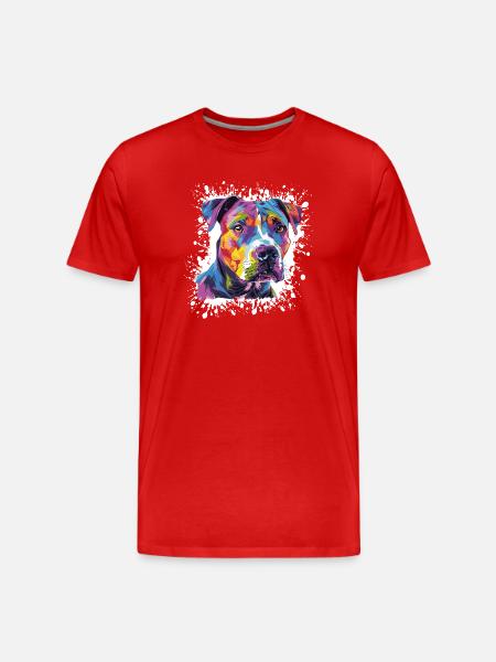 Hund Dog Graffiti - Men's Premium Organic T-Shirt - red