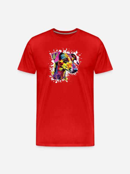 Hund Dog Graffiti - Men's Premium Organic T-Shirt - red