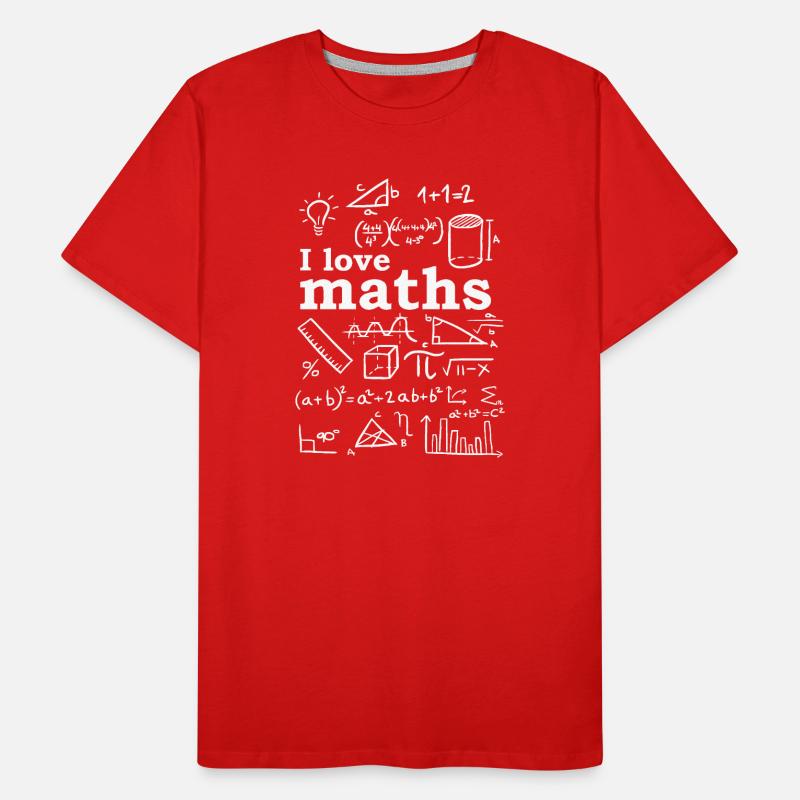 I Love Math Männer Premium Bio T-Shirt
