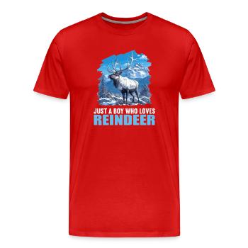 Renne Renne - T-shirt bio Premium Homme - rouge - Devant - Damien (186cm)