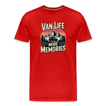 Van Life Encore des souvenirs - T-shirt bio Premium Homme - rouge - Devant - Damien (186cm)