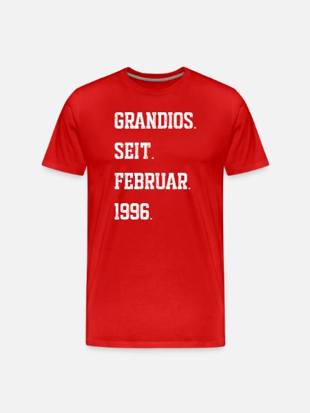 60e anniversaire février 1966 - T-shirt bio Premium Homme - rouge