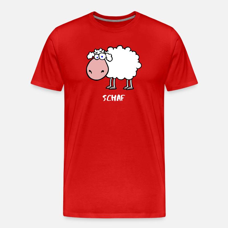Schaf - Männer Premium Bio T-Shirt - Rot