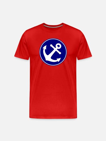 Anchor icon - Men's Premium Organic T-Shirt - red