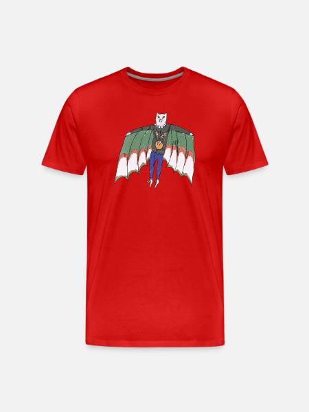 Chat Vampire - T-shirt bio Premium Homme - rouge