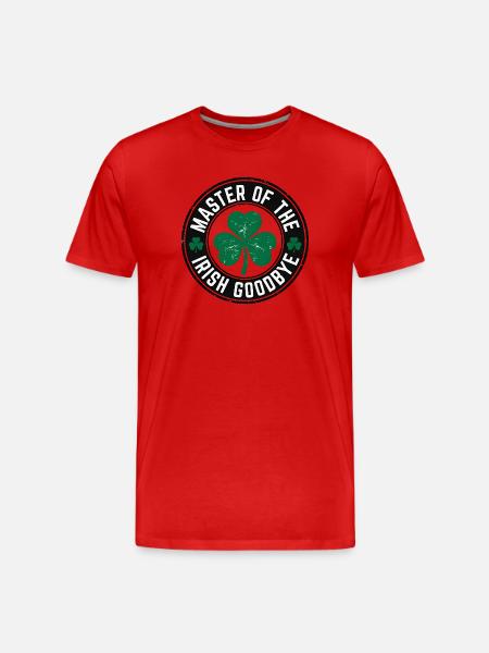 Master of the Irish Goodbye - Men's Premium Organic T-Shirt - red