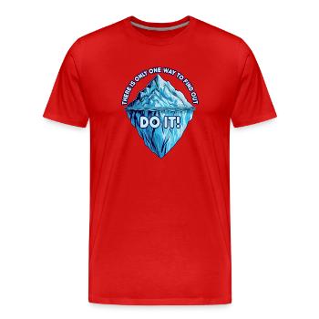 Eisberg Inspiration Tu Es - T-shirt bio Premium Homme - rouge - Devant - Damien (186cm)
