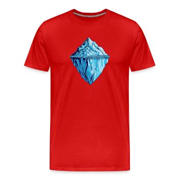 Der Eisberg, mehr als man denkt. - T-shirt bio Premium Homme - rouge - Devant - Damien (186cm)