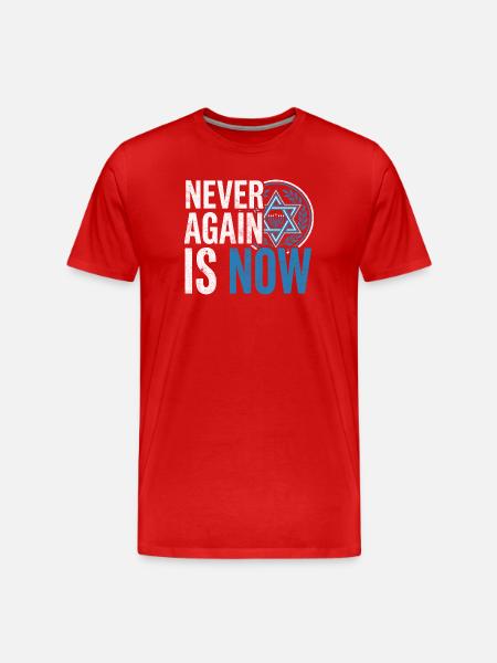 Holocaust Remembrance with Star of David - Men's Premium Organic T-Shirt - red