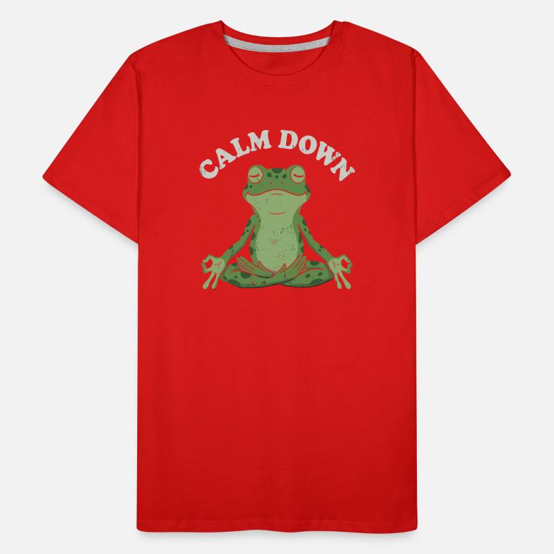 Little Toad Meditation Pose Men's Premium Organic T-Shirt