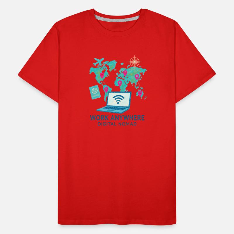 Telearbeit – Telearbeit – Voll-Fernarbeit Männer Premium Bio T-Shirt