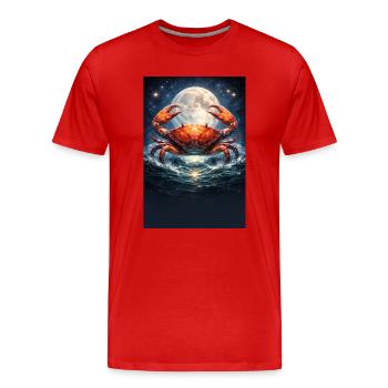 Cancer - Men's Premium Organic T-Shirt - red - Front - Damien (186cm)