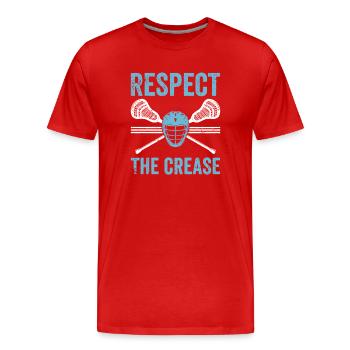 Respect the crease - Men's Premium Organic T-Shirt - red - Front - Damien (186cm)