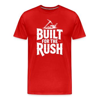 Built for the Rush - Men's Premium Organic T-Shirt - red - Front - Damien (186cm)