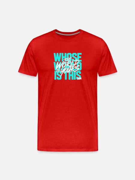 Qui Possède Ce Monde 1994 - T-shirt bio Premium Homme - rouge