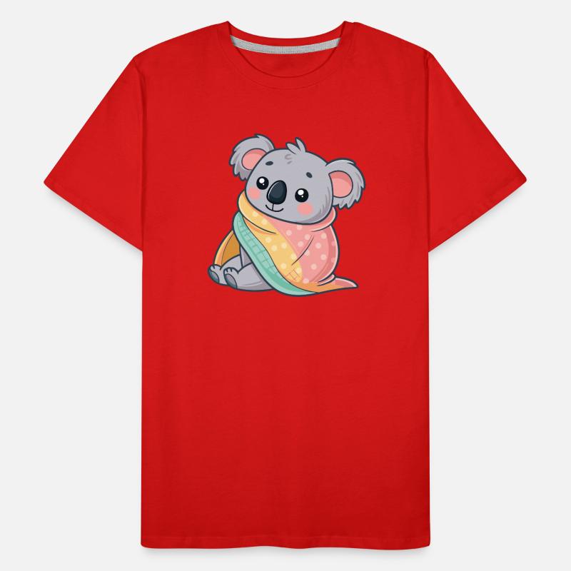 Koala cosy sous couverture T-shirt bio Premium Homme