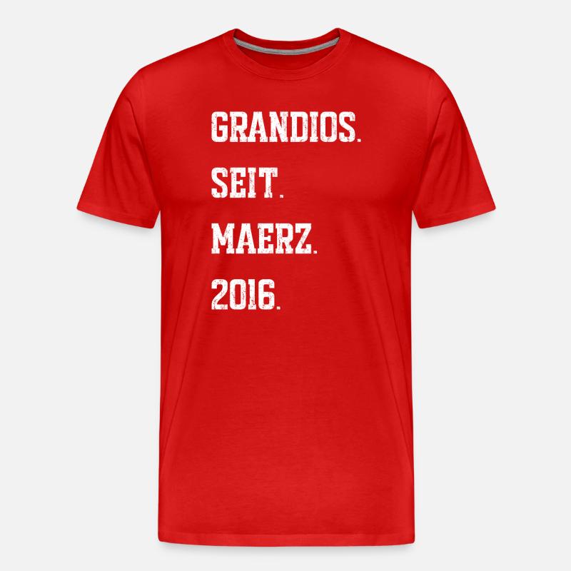 Anniversaire : mars 2016 - T-shirt bio Premium Homme - rouge
