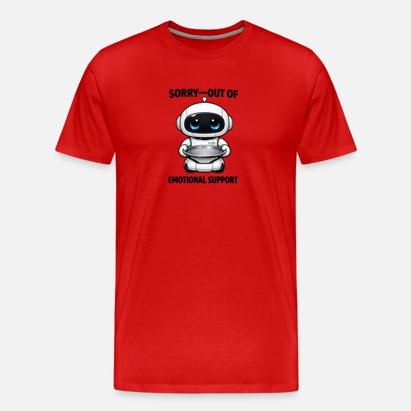 Snack Bot Küchenfreund - Männer Premium Bio T-Shirt - Rot