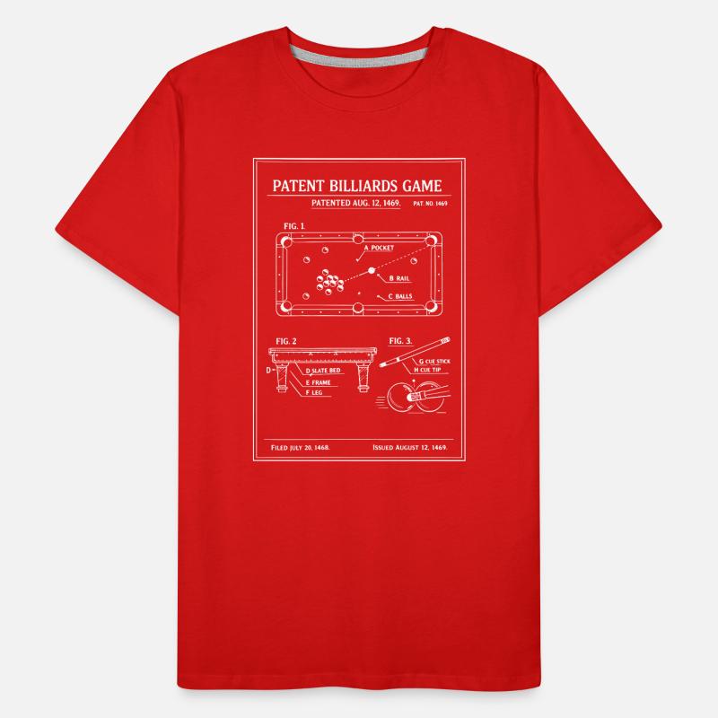 Plan du billard breveté T-shirt bio Premium Homme