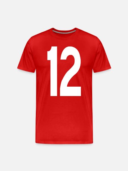12 Twelve - Men's Premium Organic T-Shirt - red
