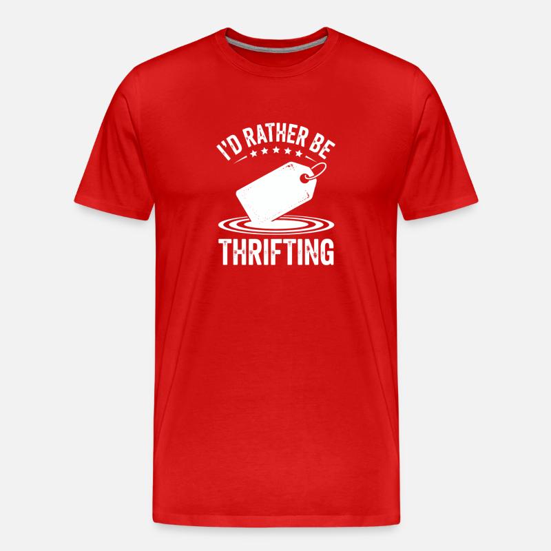 Secondhand-Enthusiasten-Motto Tee - Männer Premium Bio T-Shirt - Rot