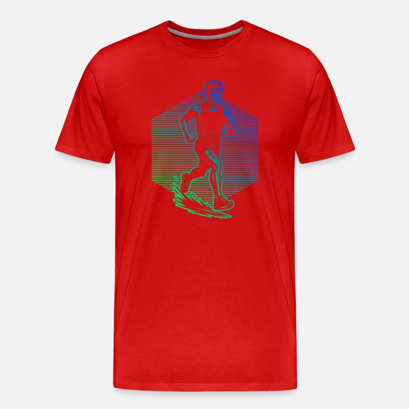 Graphismes de course pour les courses - T-shirt bio Premium Homme - rouge
