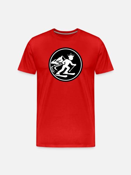 Ski King Skiing - Men's Premium Organic T-Shirt - red