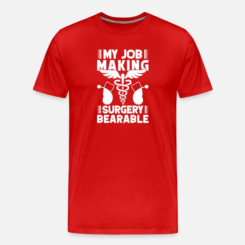 Anesthesiologist Surgery Bearable Specialist - Männer Premium Bio T-Shirt - Rot