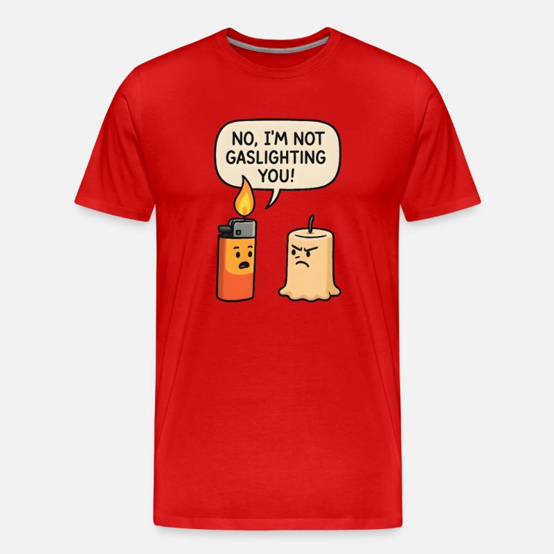 Nein, ich manipuliere dich nicht  - Männer Premium Bio T-Shirt - Rot