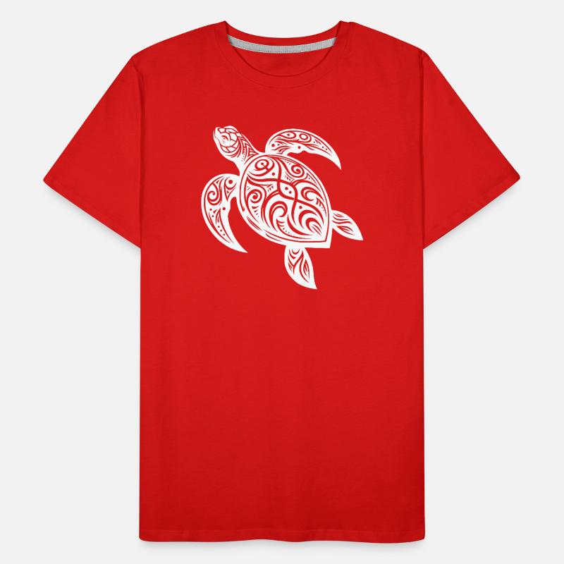 Tribal Turtle Mystical Nature and Geometry Men's Premium Organic T-Shirt