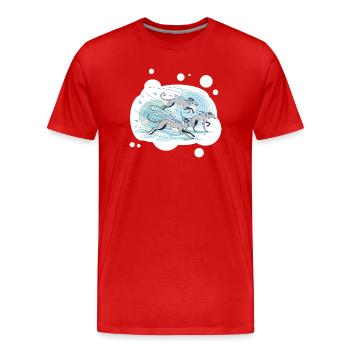 Greyhounds - T-shirt bio Premium Homme - rouge - Devant - Damien (186cm)