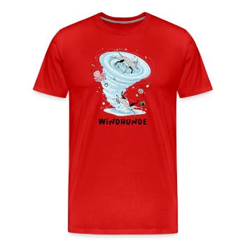 Greyhounds - T-shirt bio Premium Homme - rouge - Devant - Damien (186cm)