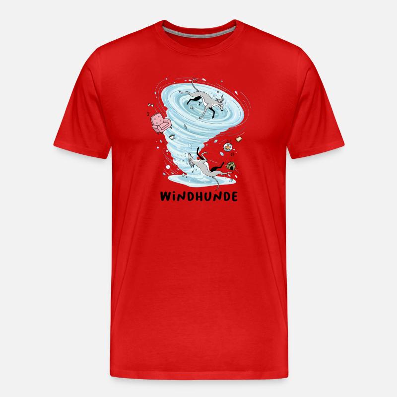 Windhunde - Männer Premium Bio T-Shirt - Rot