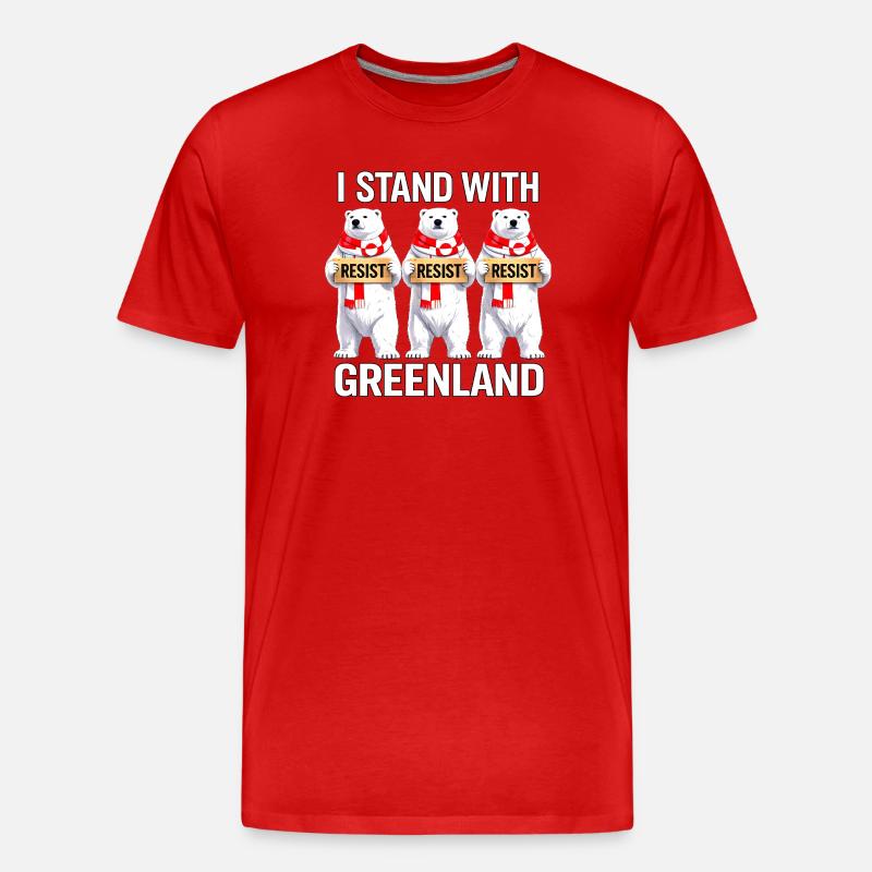 Grönlandisches Eisbären-Trio - Männer Premium Bio T-Shirt - Rot