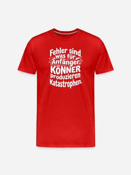 Experts produce catastrophes - Men's Premium Organic T-Shirt - red