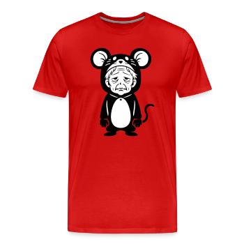 Carnival grouch mouse - Men's Premium Organic T-Shirt - red - Front - Damien (186cm)
