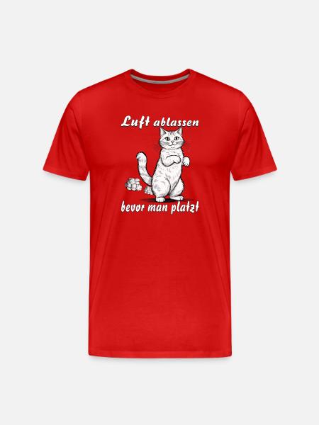 CAT Deflate before bursting - Men's Premium Organic T-Shirt - red
