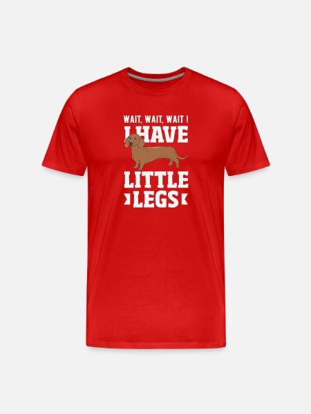 Attends-moi, j’ai de petites jambes - T-shirt bio Premium Homme - rouge