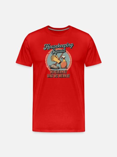 Funny Cleaning Design - Men's Premium Organic T-Shirt - red