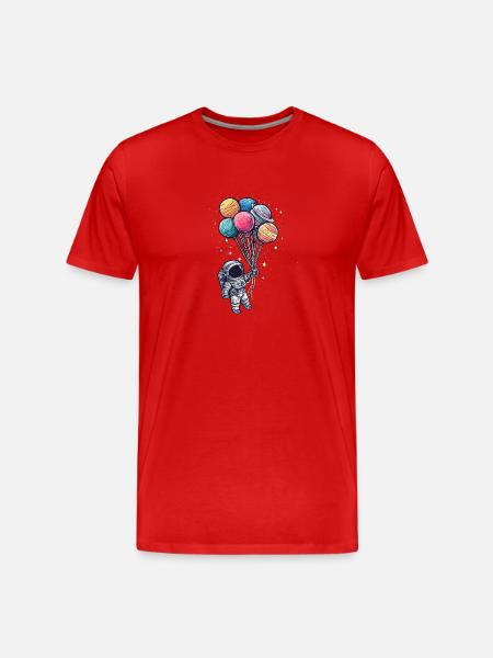 T-shirts de l’espace pour femmes - T-shirt bio Premium Homme - rouge