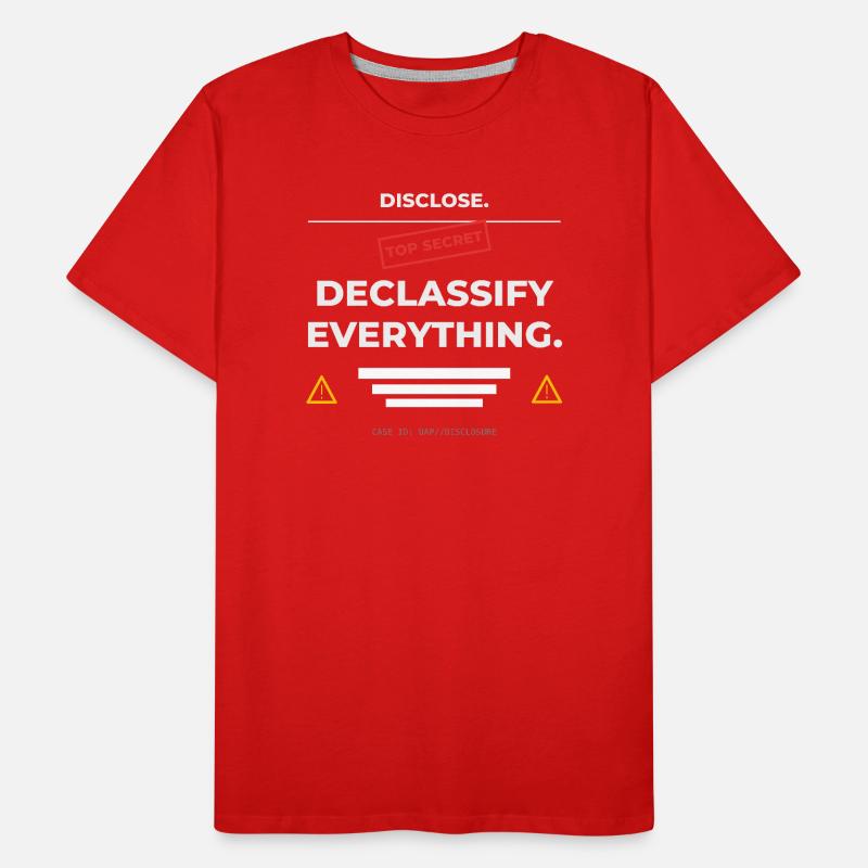 DISCLOSE. Declassify Everything – UAP  Männer Premium Bio T-Shirt