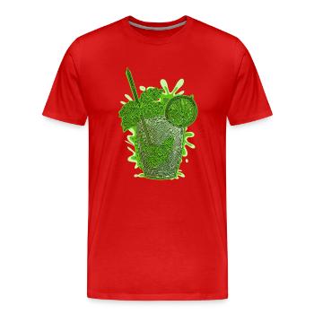 Mojito labyrinthique - T-shirt bio Premium Homme - rouge - Devant - Damien (186cm)